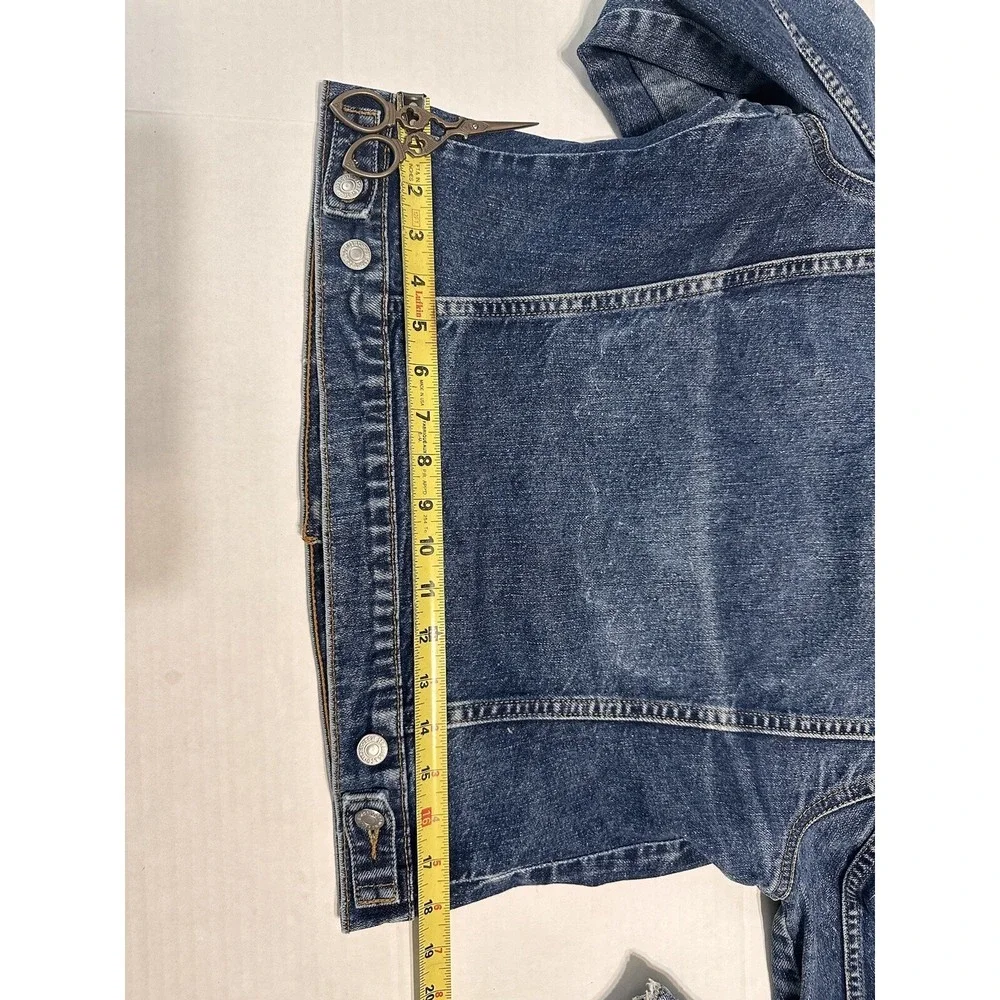 Levi's Jean Jacket Medium Y2K 2002 Trucker Iconic Coat Button Up Womens - Picture 16 of 16